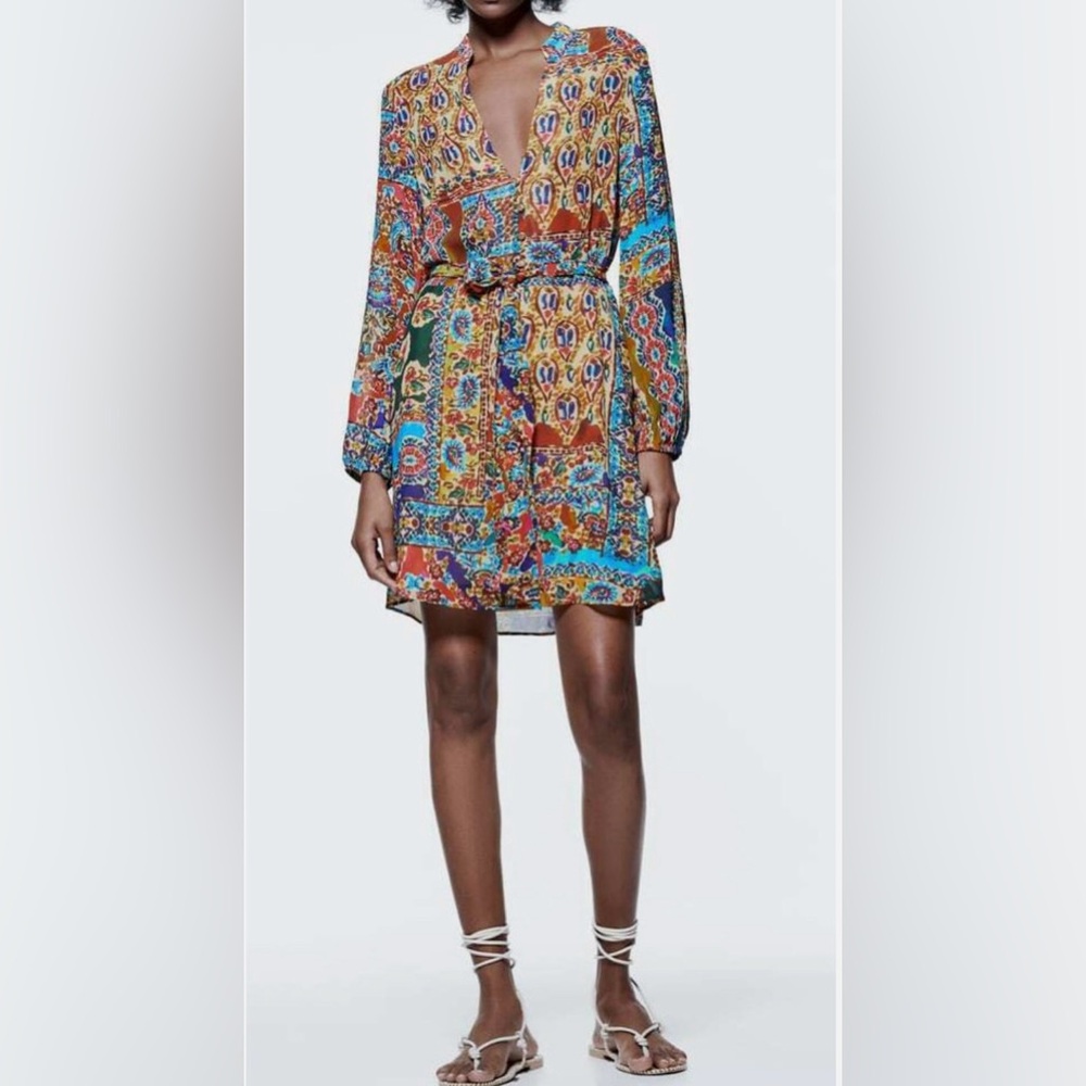Zara | Multi-Colored Print Dress